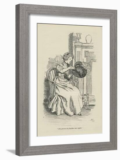 She put in the feather last night, 1896-Hugh Thomson-Framed Giclee Print