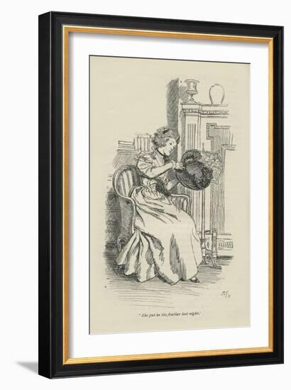 She put in the feather last night, 1896-Hugh Thomson-Framed Giclee Print