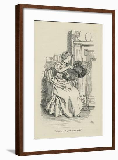 She put in the feather last night, 1896-Hugh Thomson-Framed Giclee Print