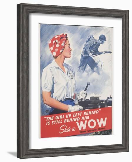 She's a Wow Poster-Adolph Treidler-Framed Giclee Print