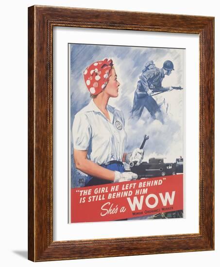 She's a Wow Poster-Adolph Treidler-Framed Giclee Print