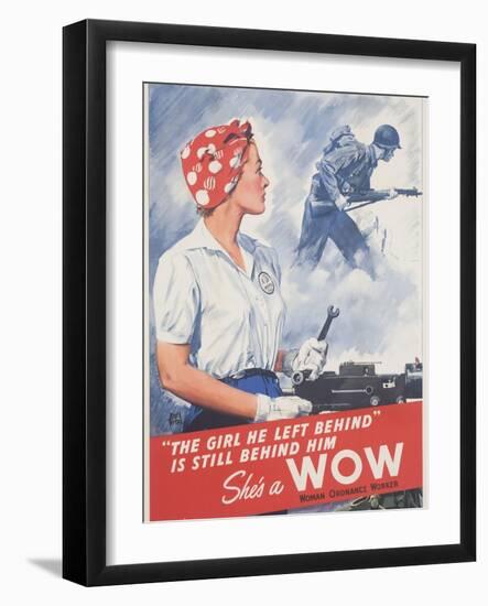 She's a Wow Poster-Adolph Treidler-Framed Giclee Print