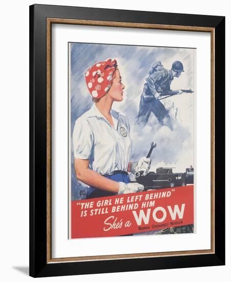 She's a Wow Poster-Adolph Treidler-Framed Giclee Print