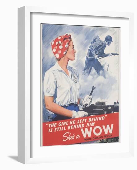 She's a Wow Poster-Adolph Treidler-Framed Giclee Print