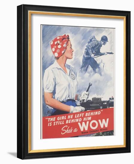 She's a Wow Poster-Adolph Treidler-Framed Giclee Print