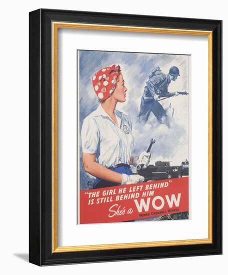 She's a Wow Poster-Adolph Treidler-Framed Giclee Print