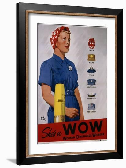 She's a Wow Poster-Adolph Treidler-Framed Giclee Print