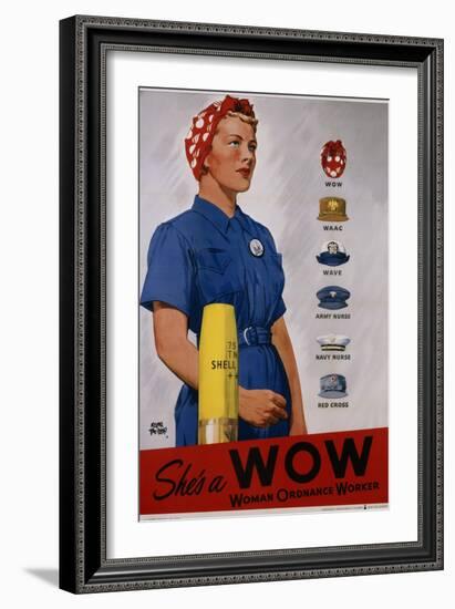 She's a Wow Poster-Adolph Treidler-Framed Giclee Print