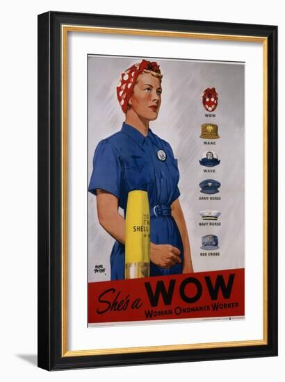 She's a Wow Poster-Adolph Treidler-Framed Giclee Print