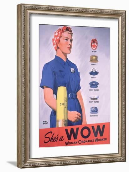 She's a Wow Poster-Adolph Treidler-Framed Giclee Print