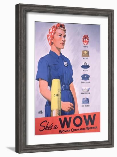 She's a Wow Poster-Adolph Treidler-Framed Giclee Print