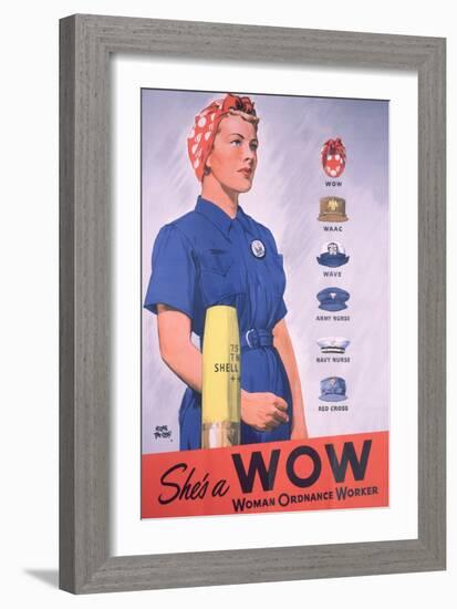 She's a Wow Poster-Adolph Treidler-Framed Giclee Print