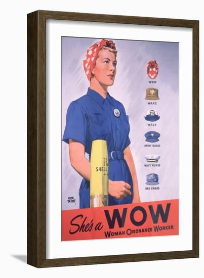 She's a Wow Poster-Adolph Treidler-Framed Giclee Print