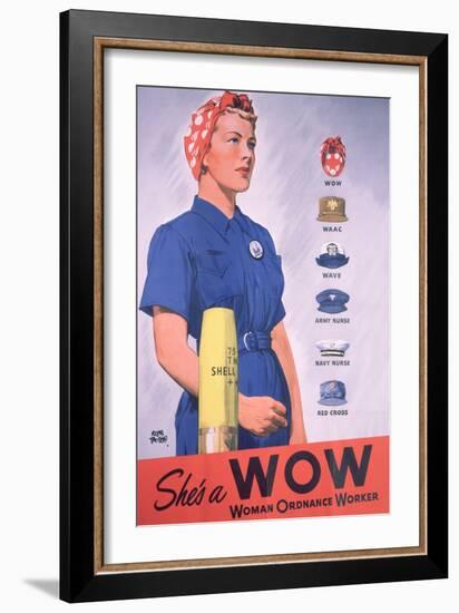 She's a Wow Poster-Adolph Treidler-Framed Giclee Print