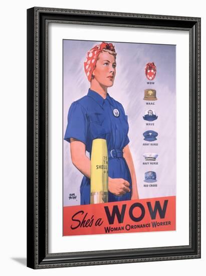 She's a Wow Poster-Adolph Treidler-Framed Giclee Print