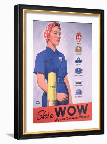 She's a Wow Poster-Adolph Treidler-Framed Giclee Print