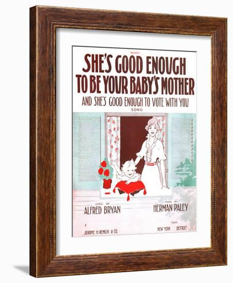 She's Good Enough To Be Your Baby's Mother-Starmer-Framed Art Print