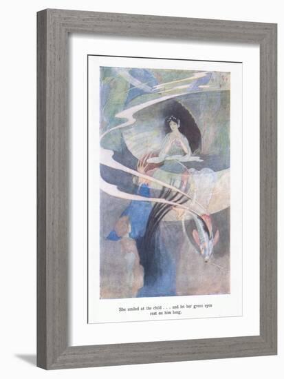 She Smiled at the Childand Let Her Green Eyes Rest on Him Long-Charles Robinson-Framed Giclee Print