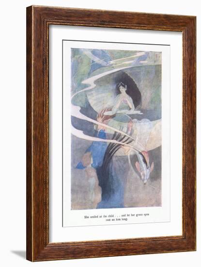 She Smiled at the Childand Let Her Green Eyes Rest on Him Long-Charles Robinson-Framed Giclee Print