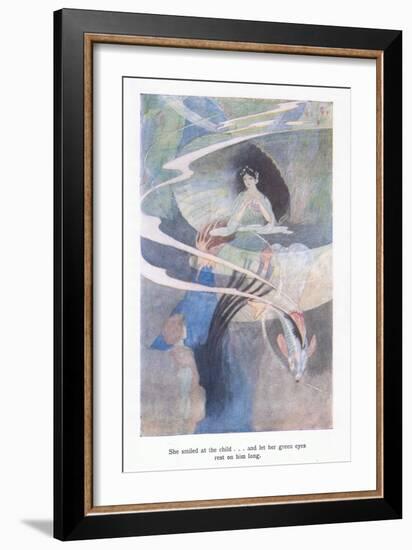 She Smiled at the Childand Let Her Green Eyes Rest on Him Long-Charles Robinson-Framed Giclee Print