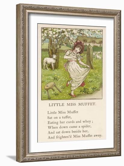 She Upsets Her Stool When She Finds a, Really Rather Small, Spider Sharing It with Her-Kate Greenaway-Framed Art Print