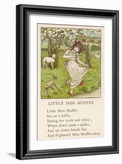 She Upsets Her Stool When She Finds a, Really Rather Small, Spider Sharing It with Her-Kate Greenaway-Framed Art Print