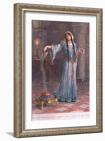 She Was known to Have Studied Magic While She Was Being Brought Up in the Nunnery-William Henry Margetson-Framed Giclee Print