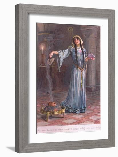 She Was known to Have Studied Magic While She Was Being Brought Up in the Nunnery-William Henry Margetson-Framed Giclee Print