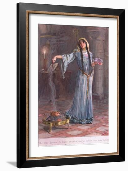 She Was known to Have Studied Magic While She Was Being Brought Up in the Nunnery-William Henry Margetson-Framed Giclee Print