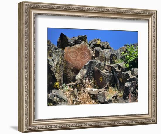 She Who Watches, Tsagaglalal Petroglyph, Washington, USA-Jaynes Gallery-Framed Photographic Print