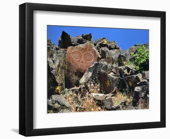 She Who Watches, Tsagaglalal Petroglyph, Washington, USA-Jaynes Gallery-Framed Photographic Print