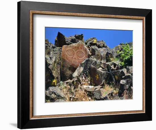 She Who Watches, Tsagaglalal Petroglyph, Washington, USA-Jaynes Gallery-Framed Photographic Print