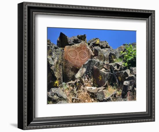 She Who Watches, Tsagaglalal Petroglyph, Washington, USA-Jaynes Gallery-Framed Photographic Print