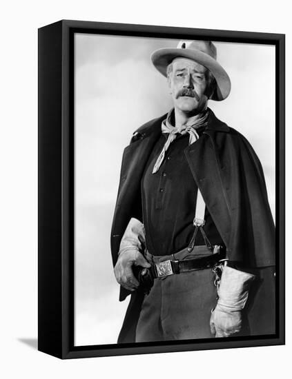 SHE WORE A YELLOW RIBBON, 1949 directed by JOHN FORD John Wayne (b/w photo)-null-Framed Stretched Canvas