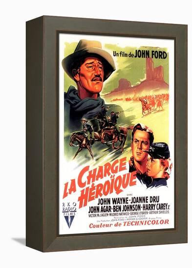 She Wore a Yellow Ribbon, French Movie Poster, 1949-null-Framed Stretched Canvas