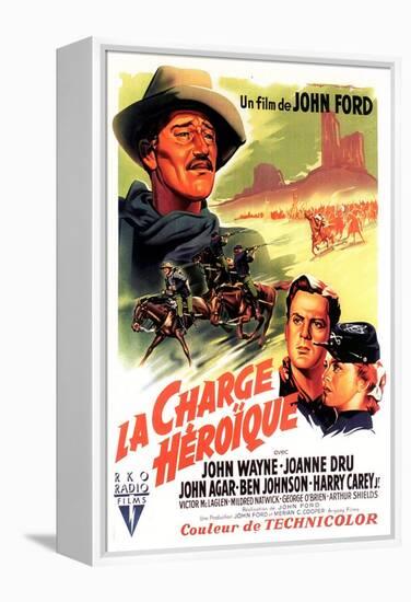 She Wore a Yellow Ribbon, French Movie Poster, 1949-null-Framed Stretched Canvas