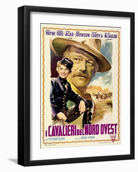 She Wore a Yellow Ribbon, Italian Movie Poster, 1949-null-Framed Art Print