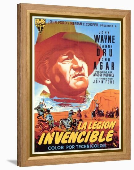 She Wore a Yellow Ribbon, Spanish Movie Poster, 1949-null-Framed Stretched Canvas