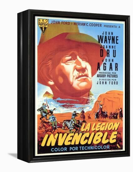 She Wore a Yellow Ribbon, Spanish Movie Poster, 1949-null-Framed Stretched Canvas