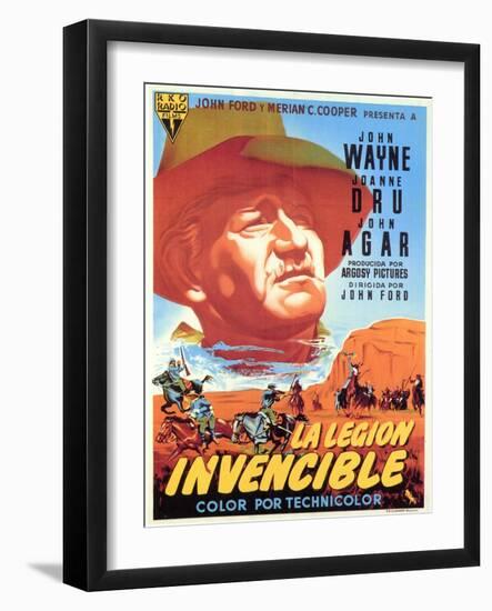 She Wore a Yellow Ribbon, Spanish Movie Poster, 1949-null-Framed Art Print