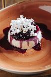 Fresh Corn Panna Cotta With Fresh Blueberry Syrup And Popcorn At Heritage Restaurnant In Reno, NV-Shea Evans-Photographic Print