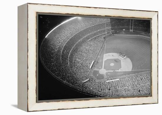 Shea Stadium during Beatles Concert-null-Framed Premier Image Canvas