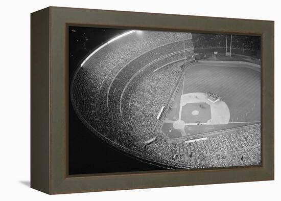 Shea Stadium during Beatles Concert-null-Framed Premier Image Canvas