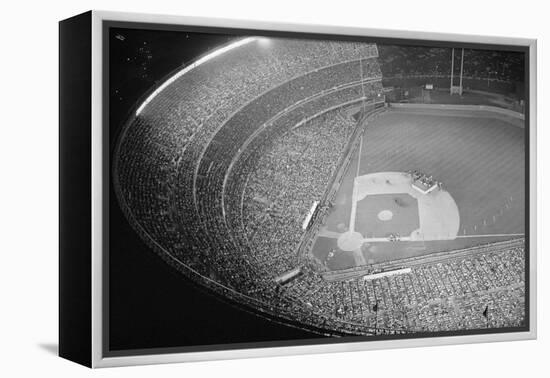 Shea Stadium during Beatles Concert-null-Framed Premier Image Canvas