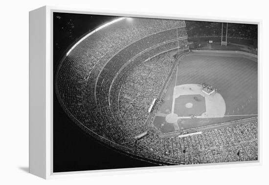 Shea Stadium during Beatles Concert-null-Framed Premier Image Canvas