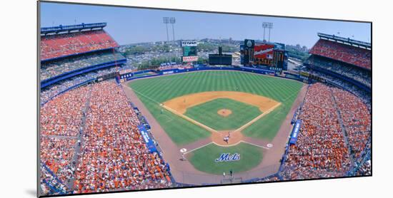 Shea Stadium, Ny Mets V. Sf Giants, New York-null-Mounted Photographic Print