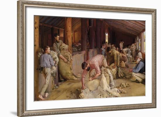 Shearing the Rams-Tom Roberts-Framed Giclee Print