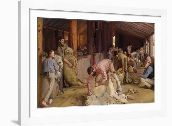 Shearing the Rams-Tom Roberts-Framed Giclee Print