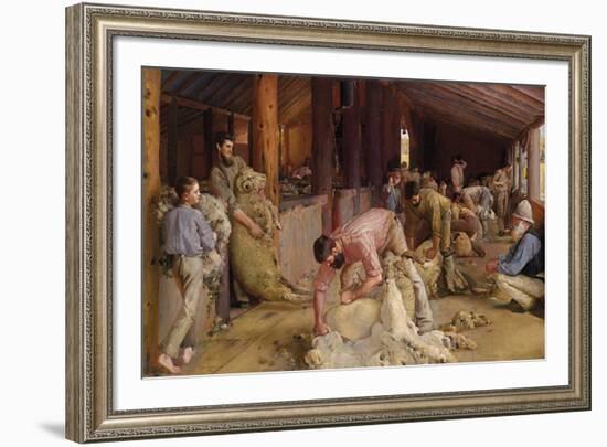 Shearing the Rams-Tom Roberts-Framed Giclee Print