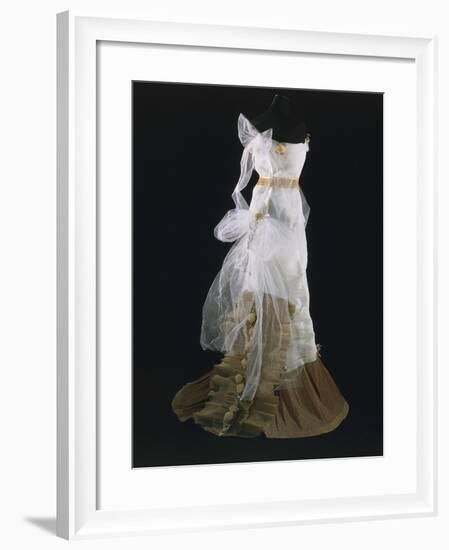 Sheath Paper Wedding Dress, Model by Lara Lodato, 1960-null-Framed Giclee Print